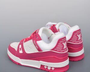 Louis Vuitton Trainer Low White Fuchsia